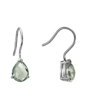 Silver 4.10 ct. tw. Prasiolite Earrings
