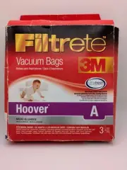 3M Filtrete Hoover A Micro Allergen Vacuum Bag fits vacuum models HOOVER 3pk