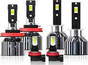 SPBRTBUB compatible with Ford Focus 2012-2018 led headlight bulbs, H1 High Beam + H11/H8/H9 Low Beams + H11/H8/H9 Fog Lights Combo, Pack of 6