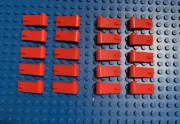 Lego Lot Of 20 Red Car Door 1x3x1 Vehicle Swivel 10 Pairs Sets Both Sides New