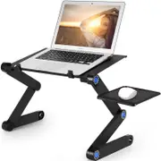 OZNALA Portable Foldable Laptop Stand Desk Table Tray Adjustable Sofa Bed Mouse Pad AU