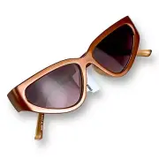 URBAN OUTFITTERS Womens Sunglasses Copper Oval Cat Eye Frame UVA Protection Lens