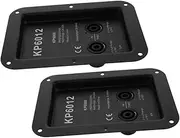 BESTonZON 2pcs Speaker Terminal Plate Stage Box 612 Jack Plate Robust Iron Alloy for Audio Equipment