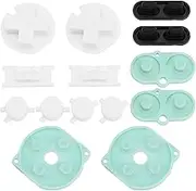 EMSea 2 Sets of Silicone Rubber Conductive Buttons Compatible with Game Boy Color/Gameboy GBC On/Off Button Light Green + Black + White