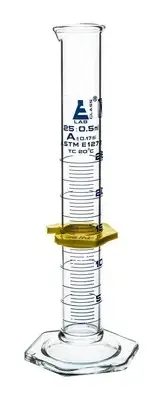 Graduated Cylinder, 25mL - ASTM, Class A Tolerance ±0.17mL - Protective Colla...