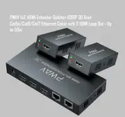 HDMI Extender Splitter 1x2 with IR UHD 1080P@60Hz Extending 165ft (50m)