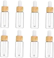 Baluue 8pcs Grain Glass Dropper Bottle Refillable Essential Oil Containers for Travel Design for Oils Liquids