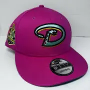 New Arizona Diamondbacks 20th Anniversary Pink New Era Snap Back Hat Cap NWT