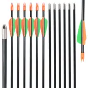 12x 28" Fiberglass Arrows upto 30LB For Kid Practice Target Recurve Compound Bow