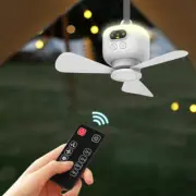 Portable & Rechargeable Camping Wireless Ceiling Fan with Remote Control & Light