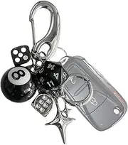[Generic] Cube Bag Charm, Cube Key Ring Charm, Cute Retro Metal Cube Pendant, Multi-Purpose Ornaments, Key Ring, Accessories, Fashion Accessories, Decorations for Men and Women, Single attributes, Siehe