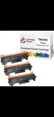 3x Toner for Brother HL-L2350DW HL-L2375DW HL-L2395DW MFC-L2710DW TN2450 W/CHIP