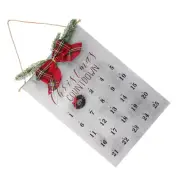 Christmas Countdown Calendar Christmas Wreath Calendar Sign Rustic