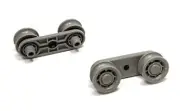 2 x BELLING Genuine Dishwasher Rail Wheel Basket Drawer Loading Rack Grey Wheels