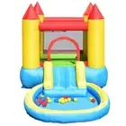 Costway Pool Toys 75"Hx79"Wx144"D Outdoor Inflatable Kiddie Soft Fabric 1-Pack
