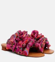 [Farm Rio] Farm Rio Printed ruffled sandals AU 5 pink