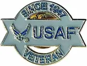 [VetFriends.com] Officially Licensed United States Air Force Logo Lapel Pin with Veteran Since 1947, Standard, Metal, no gemstone