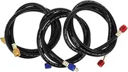 BELLIFFY 3pcs Car Air Condtioner Pipe Ac Repair Kit Hose Manifold Gauge Hose Marine Automotive Low Loss