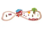 Bigjigs Rail Fire Station Train Set