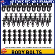 70PCS Car Body Bolts & U-nut Clips M6 Engine Cover Undertray Splash Shield Guard (for: Fiat)