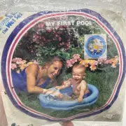 1994 Intex My First Pool Colorful Design 24”x6” Vintage NOS Fun Vinyl Inflatable