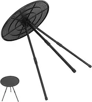 UPKOCH Foldable Camping Table Portable Round Table for Picnics Bbqs and Outdoor Activities Lightweight and Compact Design for Sturdy Reinforced Structure