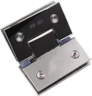 Glass Door Hinge Panel,Stainless Steel Wall-Mounted Glass Shower Door Hinge Heavy Duty 180 Degree Glass Door Cupboard Showcase Cabinet Clamp Glass Shower Doors Hinge (Color : 90 D (Co (Color : 90 Deg