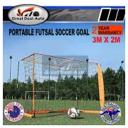 3M x 2M Futsal Soccer Goal Nylon Net High Quality Fast Setup Protable Indoor