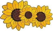 SEWACC 3pcs Sunflower Embroidery Applique DIY Flower Patch for Clothing Repair Vivid Color Sewing Patches to Cover and Stains Creative Clothing Decor for Jackets and Jeans