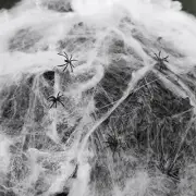 Halloween Spooky Spider Webs with Fake Spiders Party Decor Indoors & Outdoors