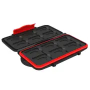 12 SD+12 TF Card Case Holder Storage Fits Micro SD TF Cards Water Resistant E