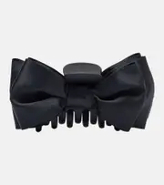 [Jennifer Behr] Jennifer Behr Agatha satin ribbon hair clip One Size black