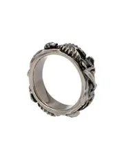 Alexander McQueen Skeleton Ring 17,19,21 Gray