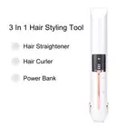 Straightener Cordless Portable USB Charging Mini Hair Curler Professional Hair