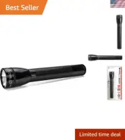 LED 3-Cell C Flashlight, Black -