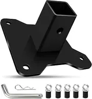 2" UTV Receiver Hitch Fits for Polaris RZR XP/XP 4 1000 XP1000 2014-2022, Heavy Duty Steel UTV Hitch Receiver with Tie Down Bed Anchors and Hitch Pin Clip, Bolt-on Installation