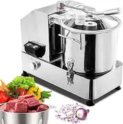 Automatic Food Processor,6L/9L/15L Commercial Food Vegetable Chopper Meat Grinder,Stainless Steel Grain Grinder Electric Food Cutter Mixer,for Meat Vegetable Fruit(6L)