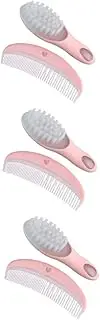 BESTonZON 3 Sets 2-in-1 Newborn Brush Comb Baby Hair Care Tool Static-Free Smooth Gentle for Infants