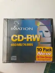Imation CD-RW 650 MB / 74 MIN - 10 pack - New factory sealed.