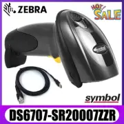 New Zebra Symbol DS6707-DC20007ZZR Handheld 1D 2D Barcode Scanner Reader USB Kit