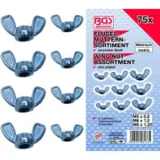 Kit 75 Pz Nut Butterfly Assorted - Code bgs8133 FBGS8133 BGS Small Parts Bicycle