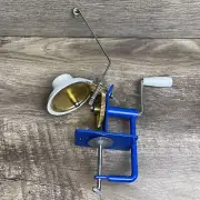 Ball Winder Machine Hand Operated Yarn/Wool/String/Fiber Blue for Knitting Metal