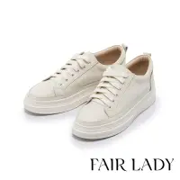 在飛比找Yahoo奇摩購物中心優惠-FAIR LADY 軟實力 經典復刻免綁帶厚底休閒鞋 白(5