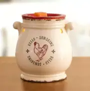 ScentSationals Full Size Wax Warmer "HELLO SUNSHINE" Rooster Electric Beige NEW