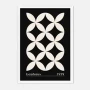 Galrie Bauhaus 1919 Geometric Abstract Art Print for Modern Decor, White Frame, A0 84 x 119cm (33 x 47inch)