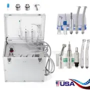 Portable Dental Delivery Unit Air Compressor Suction System /Handpiece 4Holes