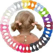 Girls Hair Bows, 40 Pcs Hair Bows For Girls, Girl'S Bow Headband, Ponytail Bow Elastic Headband, Suitable For Girls, Suitable For Daily Life, Parties,(2 Inches, 20 Colors)