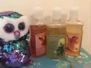 3 Bath & Body Works Pearberry, Cucumber Melon, Country Apple Shower Gels 3x10 oz
