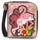 CHALA FLAMINGO GROUP Zip Around Wallet Wristlet (Pink) NWT