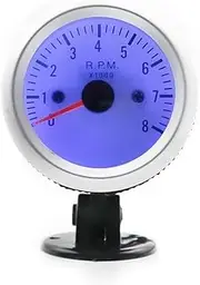 2'' 52mm RPM Gauge 0~8000RPM Tachometer Car Meter Gauge for 4, 6, 8 Cylinder Engines for 12V Auto Gasoline Car Vehicles